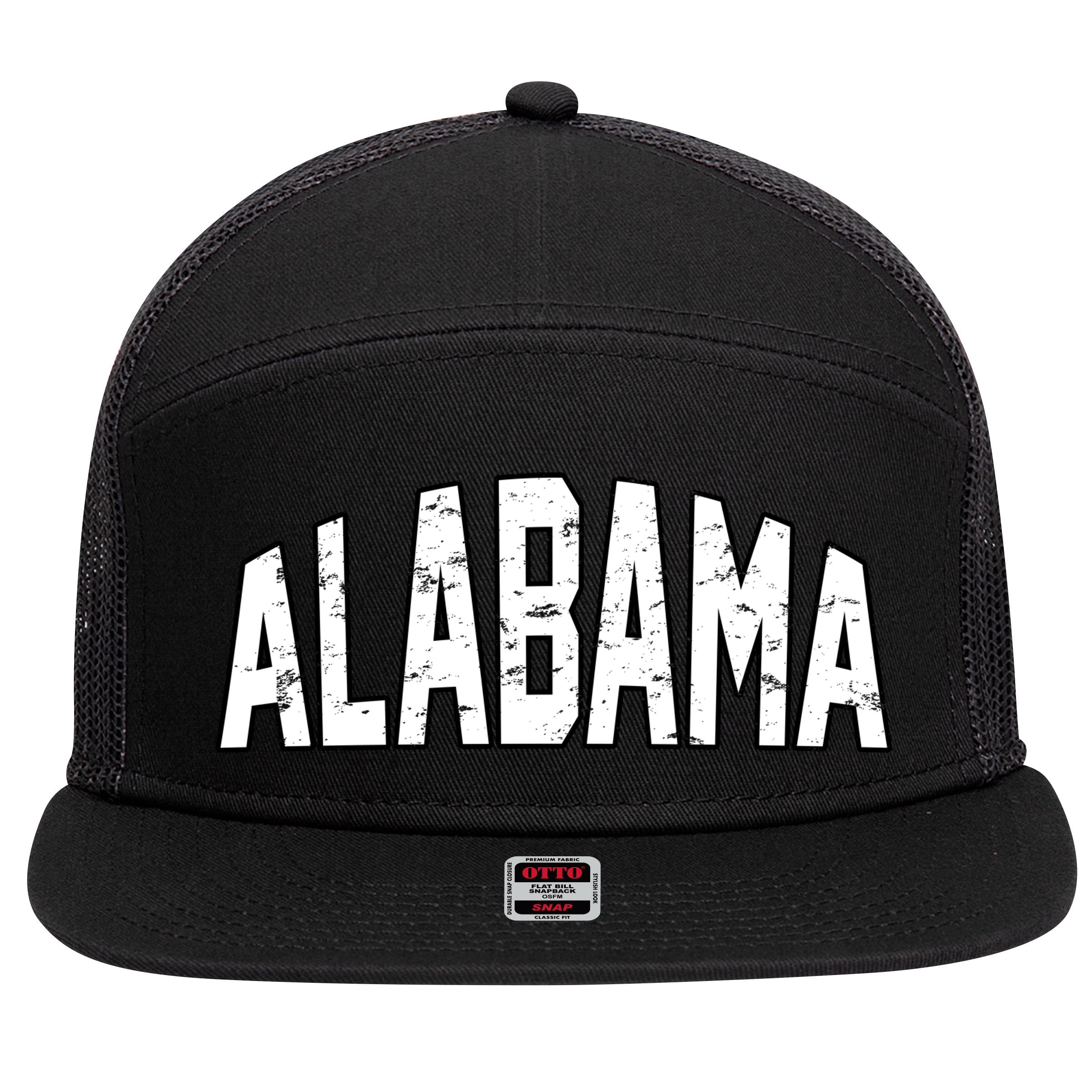 Alabama Retro Vintage 7 Panel Mesh Trucker Snapback Hat