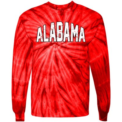 Alabama Retro Vintage Tie-Dye Long Sleeve Shirt