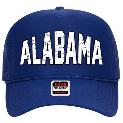 Alabama Retro Vintage High Crown Mesh Back Trucker Hat