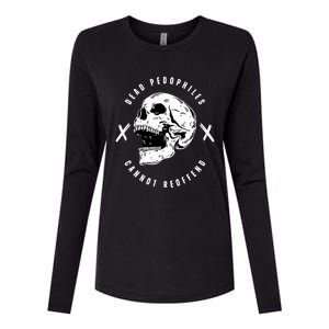 Alex Rosen Wearing Dead Pedophiles Cannot Reoffend Womens Cotton Relaxed Long Sleeve T-Shirt