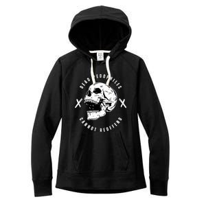 Alex Rosen Wearing Dead Pedophiles Cannot Reoffend Women's Fleece Hoodie