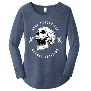 Alex Rosen Wearing Dead Pedophiles Cannot Reoffend Women's Perfect Tri Tunic Long Sleeve Shirt