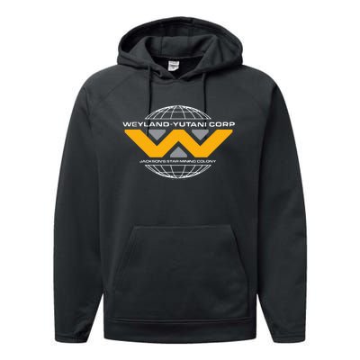 Alien Romulus Weyland Yutani Corp Mining Colony Badge Performance Fleece Hoodie