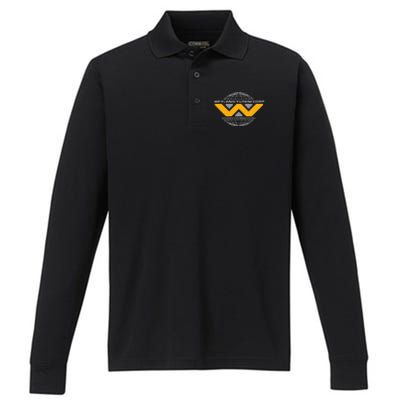 Alien Romulus Weyland Yutani Corp Mining Colony Badge Performance Long Sleeve Polo