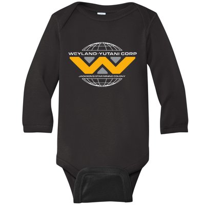 Alien Romulus Weyland Yutani Corp Mining Colony Badge Baby Long Sleeve Bodysuit