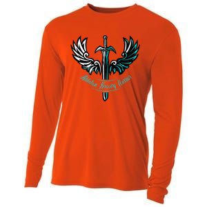 Addiction Recovery Warrior Celebrate Recovery Awareness Cooling Performance Long Sleeve Crew