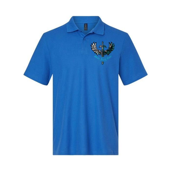 Addiction Recovery Warrior Celebrate Recovery Awareness Softstyle Adult Sport Polo