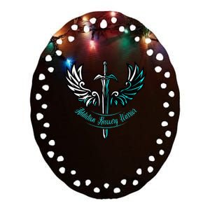 Addiction Recovery Warrior Celebrate Recovery Awareness Ceramic Oval Ornament