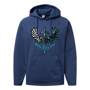 Addiction Recovery Warrior Celebrate Recovery Awareness Performance Fleece Hoodie