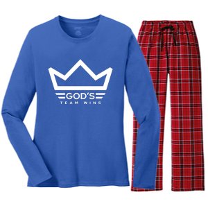 Anthony Raimondi Wearing GodS Team Wins Women's Long Sleeve Flannel Pajama Set 