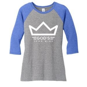 Anthony Raimondi Wearing GodS Team Wins Women's Tri-Blend 3/4-Sleeve Raglan Shirt