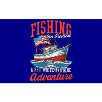 A Red White And Blue Adventure Design Patriotic Fishing Gift Bumper Sticker