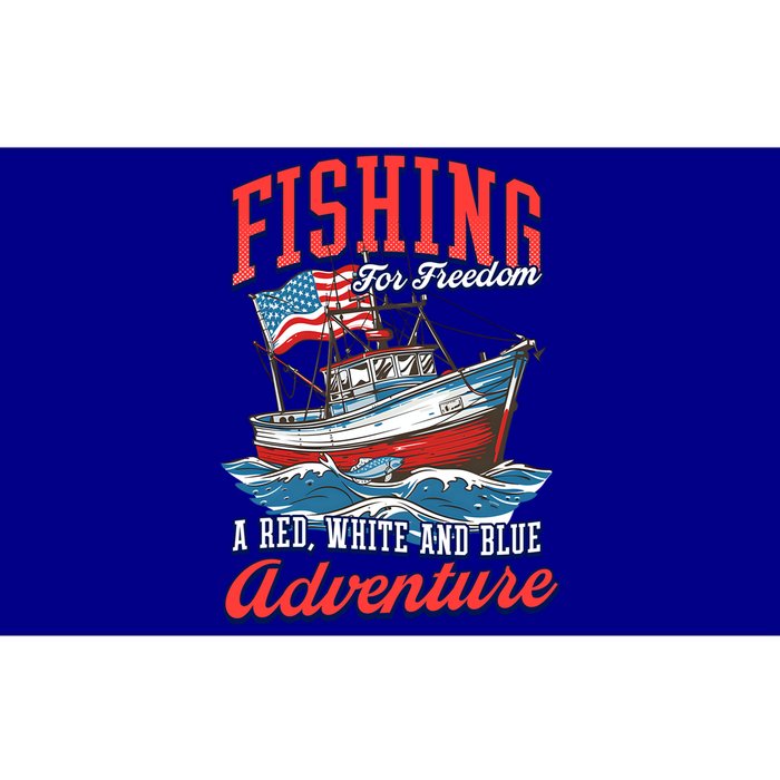 A Red White And Blue Adventure Design Patriotic Fishing Gift Bumper Sticker