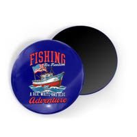 A Red White And Blue Adventure Design Patriotic Fishing Gift Magnet