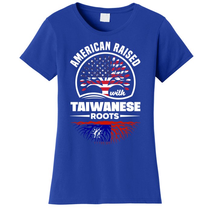 American Raised With Taiwanese Roots Taiwan Taiwanese Flag Gift Women's T-Shirt