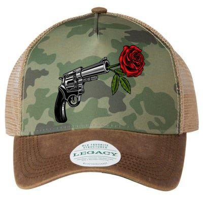 A Revolver With A Rose For Gun Lovers 2nd Adt 2a Gift Legacy Tie Dye Trucker Hat