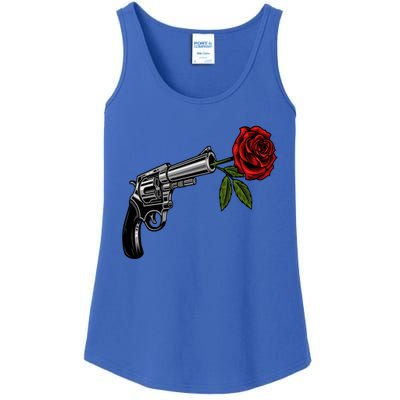 A Revolver With A Rose For Gun Lovers 2nd Adt 2a Gift Ladies Essential Tank