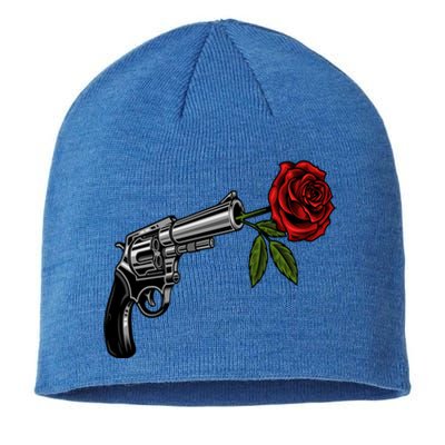 A Revolver With A Rose For Gun Lovers 2nd Adt 2a Gift Sustainable Beanie