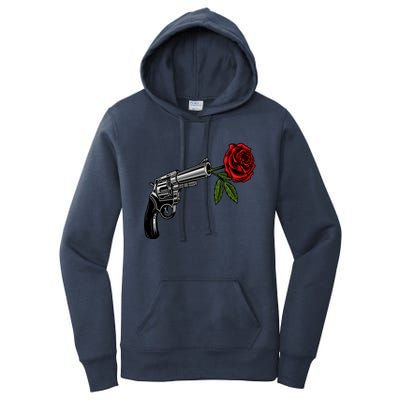 A Revolver With A Rose For Gun Lovers 2nd Adt 2a Gift Women's Pullover Hoodie