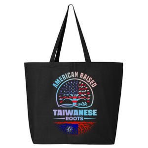 American Raised With Taiwanese Roots Taiwan Taiwanese Flag Meaningful Gift 25L Jumbo Tote