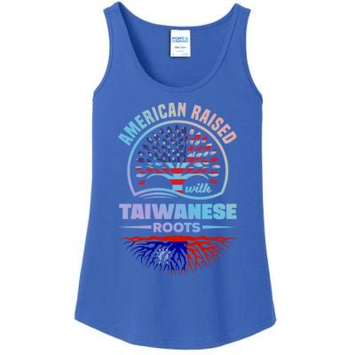 American Raised With Taiwanese Roots Taiwan Taiwanese Flag Meaningful Gift Ladies Essential Tank