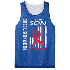 Acceptance Redinstead Wear Red Instead Autism Son Usa Flag Cute Gift Mesh Reversible Basketball Jersey Tank