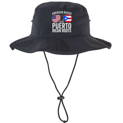 American Raised With Puerto Rican Roots USA Puerto Rico Flag Legacy Cool Fit Booney Bucket Hat