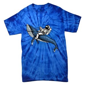 Astronaut Riding Whale In Space Blue Graphic Great Gift Tie-Dye T-Shirt