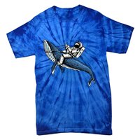 Astronaut Riding Whale In Space Blue Graphic Great Gift Tie-Dye T-Shirt