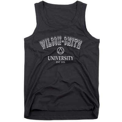 Addiction Recovery WILSON SMITH UNIVERSITY Alcoholics AA Tank Top