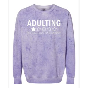 Adulting Ridiculous Would Not Recommend Colorblast Crewneck Sweatshirt