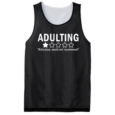 Adulting Ridiculous Would Not Recommend Mesh Reversible Basketball Jersey Tank