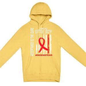 Acceptance Redinstead Wear Red Instead Autism Son Little Meaningful Gift Premium Pullover Hoodie