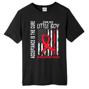 Acceptance Redinstead Wear Red Instead Autism Son Little Meaningful Gift Tall Fusion ChromaSoft Performance T-Shirt