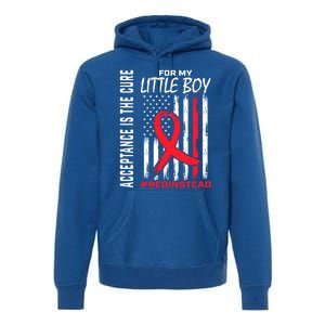 Acceptance Redinstead Wear Red Instead Autism Son Little Meaningful Gift Premium Hoodie