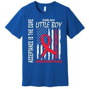 Acceptance Redinstead Wear Red Instead Autism Son Little Meaningful Gift Premium T-Shirt