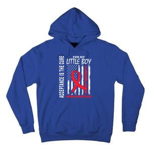 Acceptance Redinstead Wear Red Instead Autism Son Little Meaningful Gift Tall Hoodie