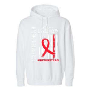 Acceptance Redinstead Wear Red Instead Autism Son Little Meaningful Gift Garment-Dyed Fleece Hoodie