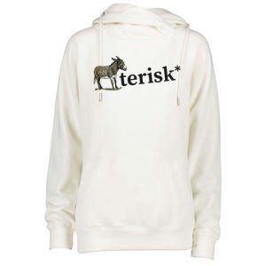 Asterisk Reader Writer Womens Funnel Neck Pullover Hood