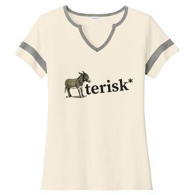 Asterisk Reader Writer Ladies Halftime Notch Neck Tee