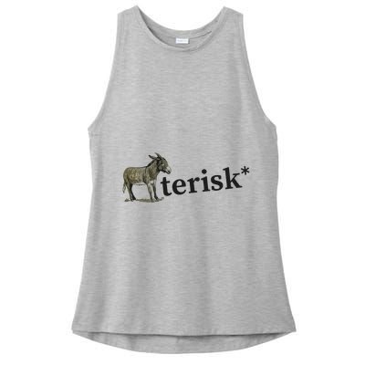 Asterisk Reader Writer Ladies PosiCharge Tri-Blend Wicking Tank