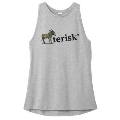 Asterisk Reader Writer Ladies PosiCharge Tri-Blend Wicking Tank