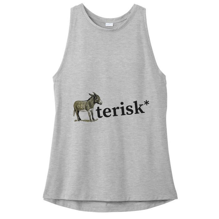 Asterisk Reader Writer Ladies PosiCharge Tri-Blend Wicking Tank