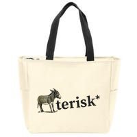 Asterisk Reader Writer Zip Tote Bag