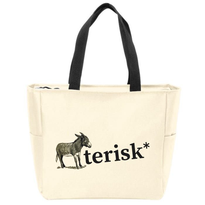 Asterisk Reader Writer Zip Tote Bag