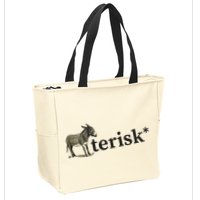 Asterisk Reader Writer Zip Tote Bag