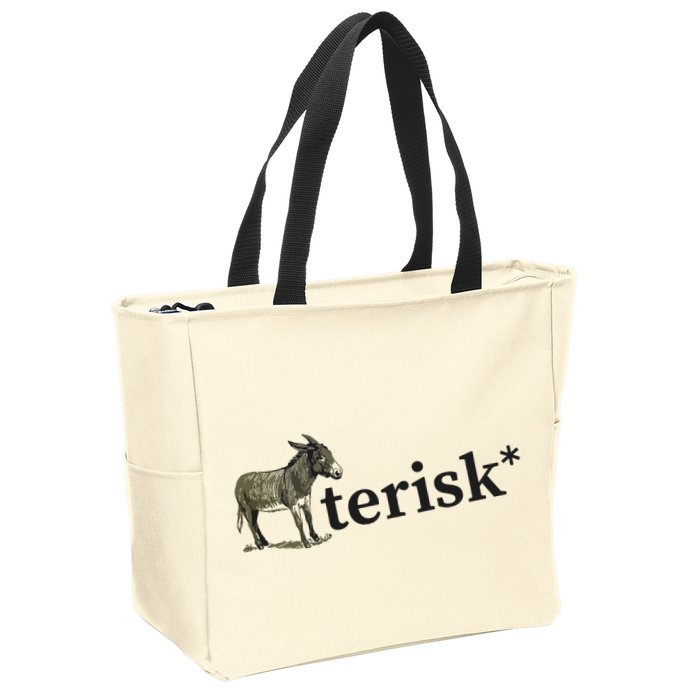 Asterisk Reader Writer Zip Tote Bag