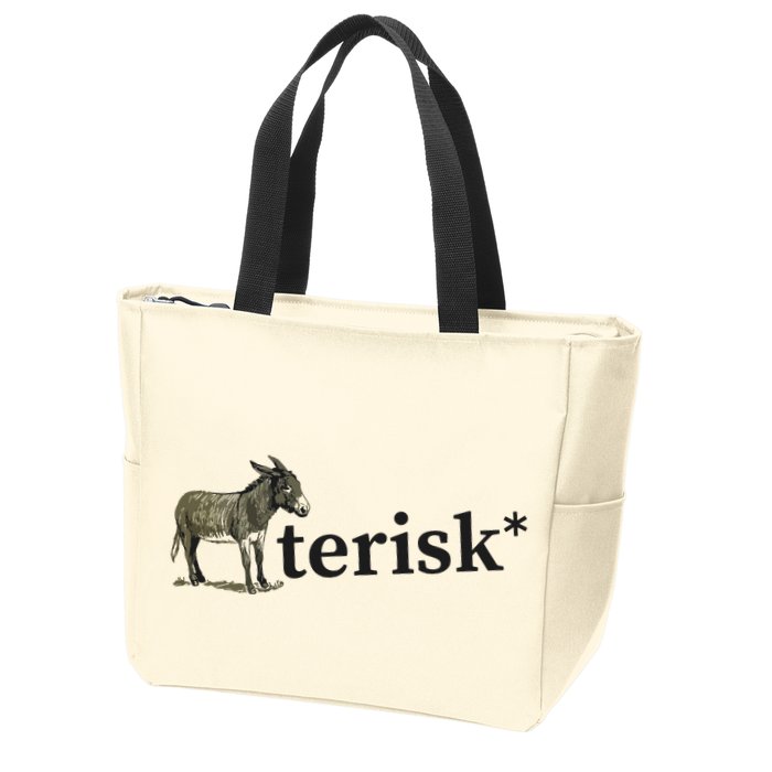 Asterisk Reader Writer Zip Tote Bag