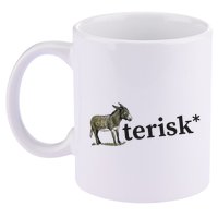 Asterisk Reader Writer 11oz C Handle Ceramic Mug