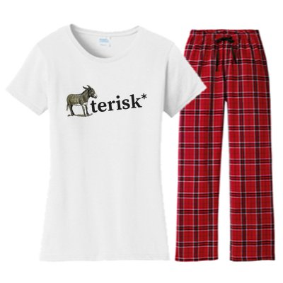 Asterisk Reader Writer Women's Flannel Pajama Set